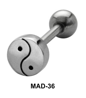 Yin Yang S316L Tongue Piercing MAD-36